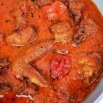 African Chicken Stew in a pot.