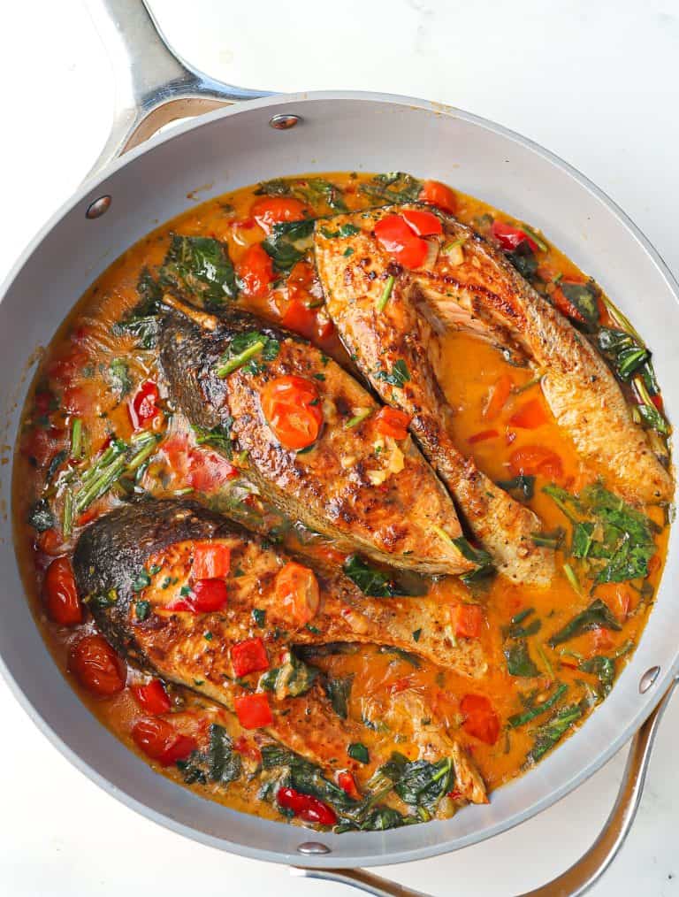 Salmon in Creamy Tomato Sauce - Cooking With Claudy