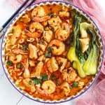 Bowl of Korean Noodle Soup.