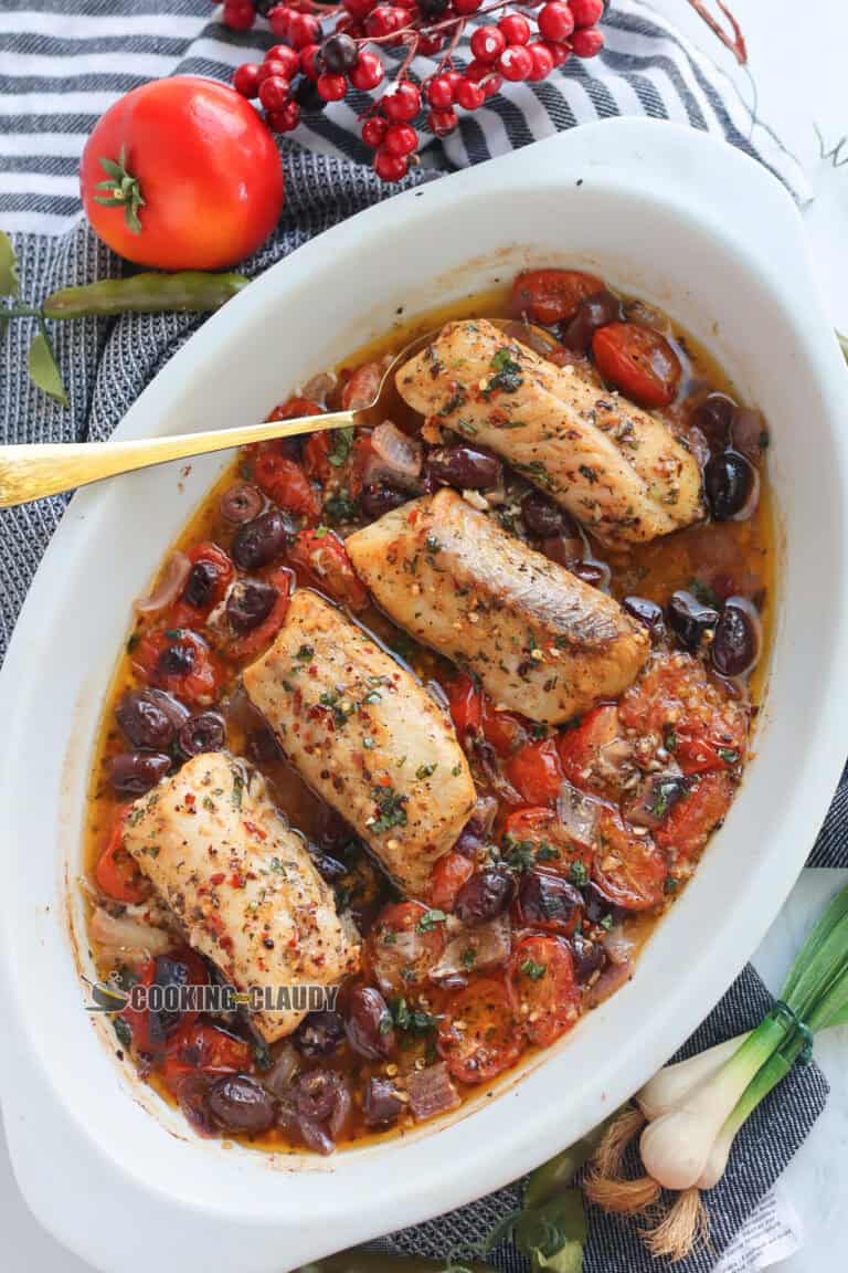 Mediterranean Baked Cod - Cooking With Claudy