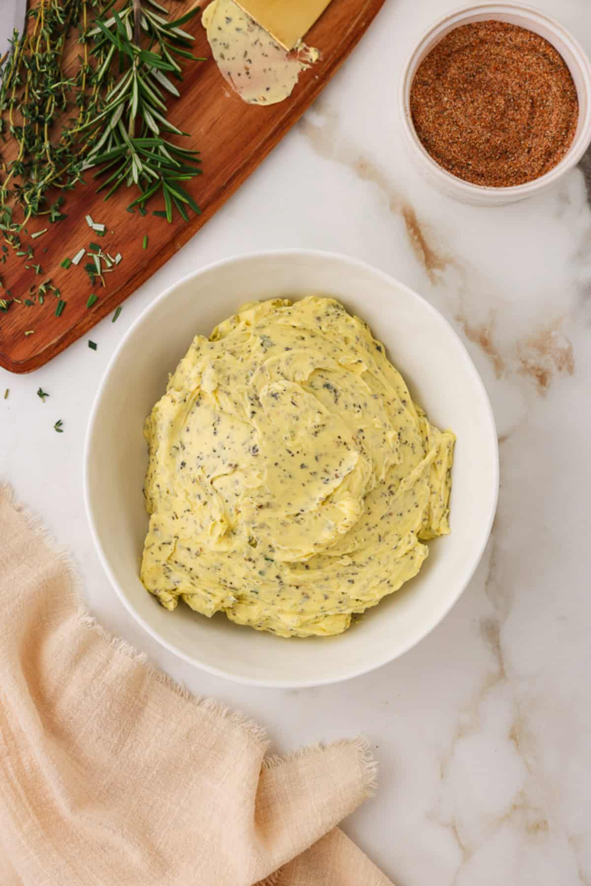 herb butter to make the herb roasted turkey. 