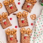 brownies on a white surface