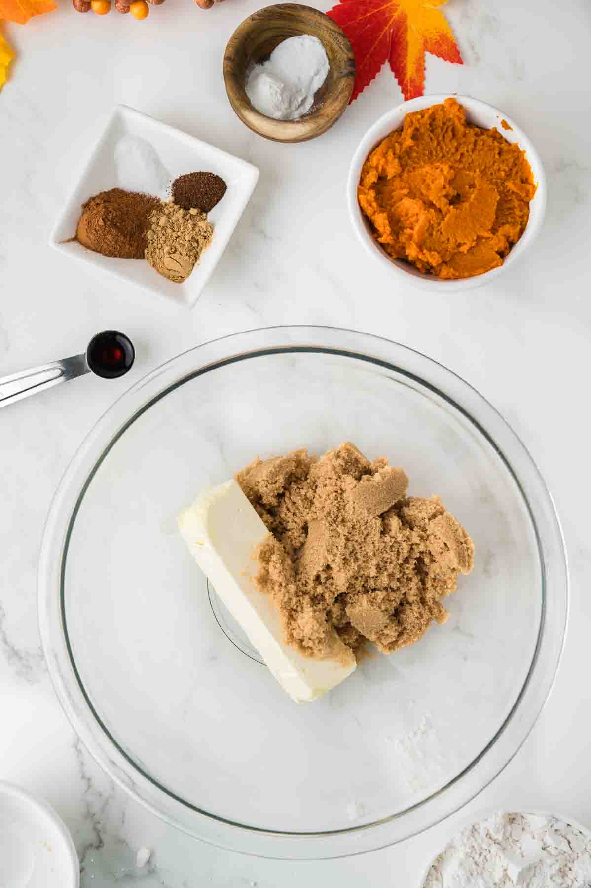 creaming the butter and sugar together in a bowl. 