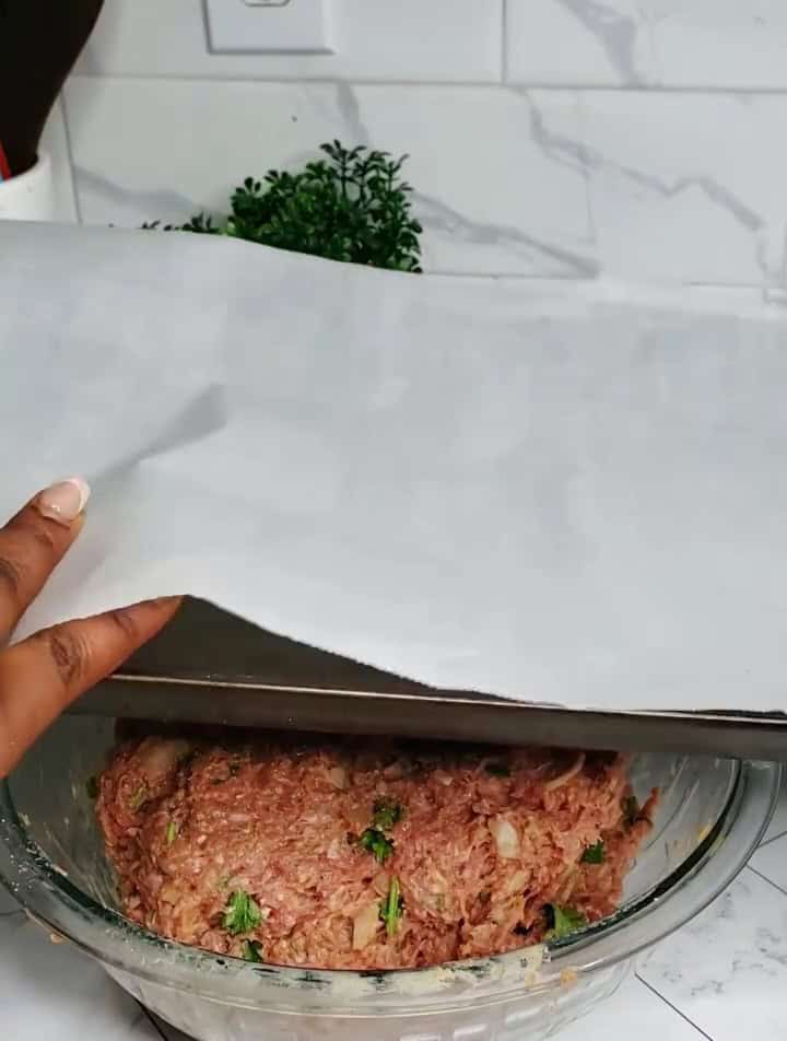 parchment paper on a baking sheet