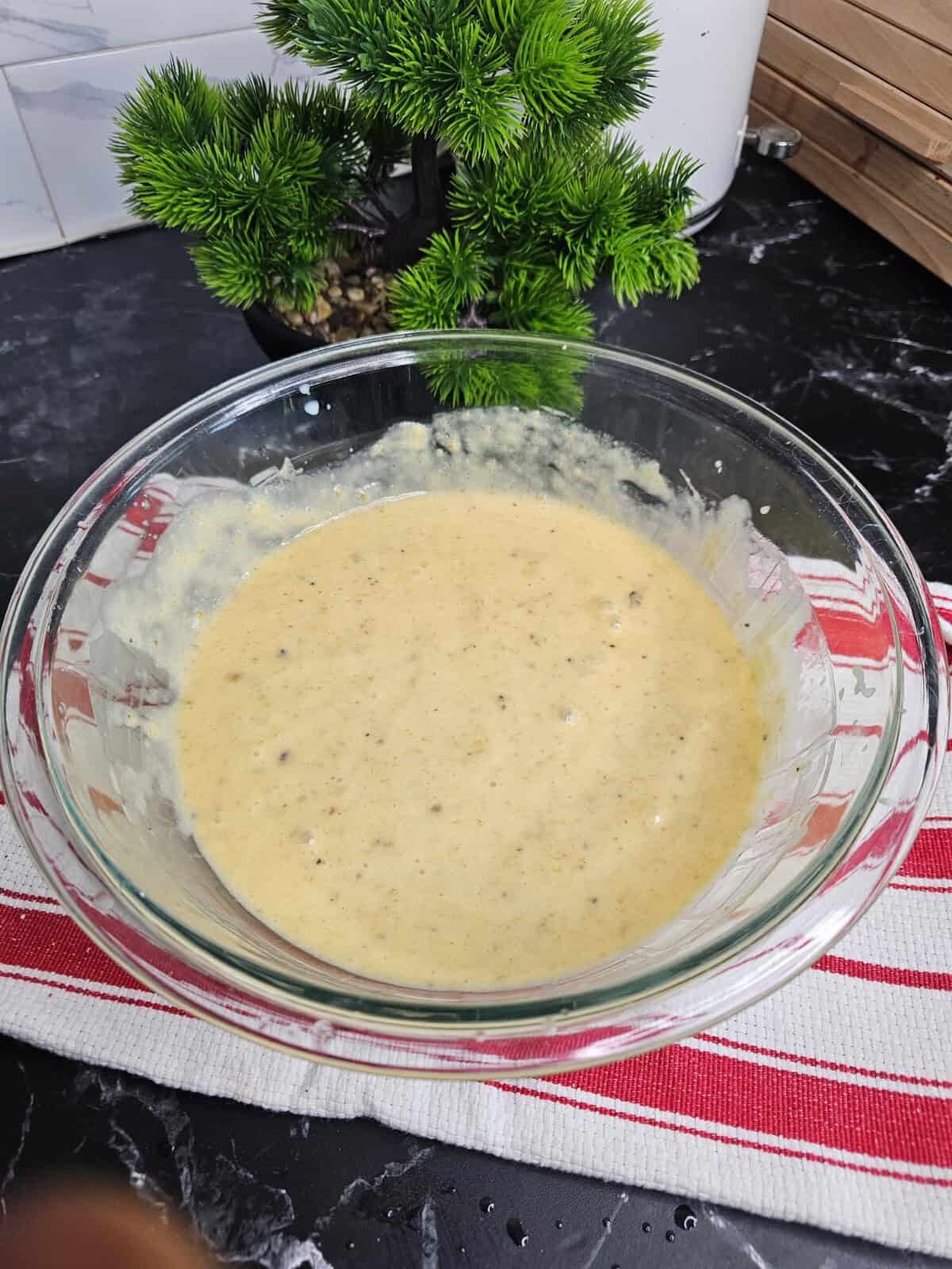 mixed plantains and other wet ingredients
