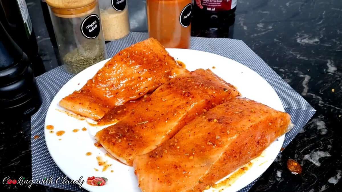 marinated salmon
