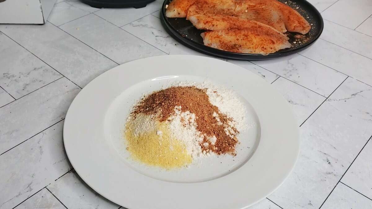mixed dry ingredients in a bowl