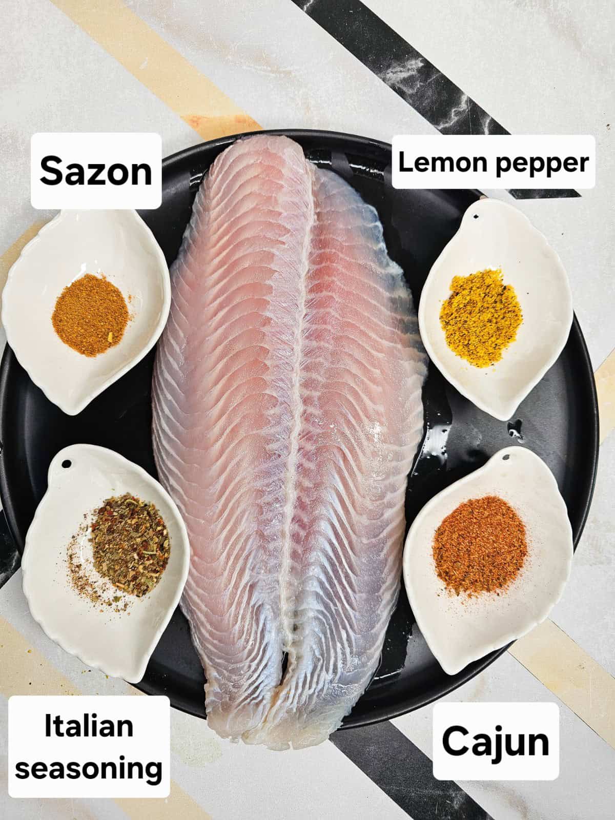 ingredients for baked basa fish