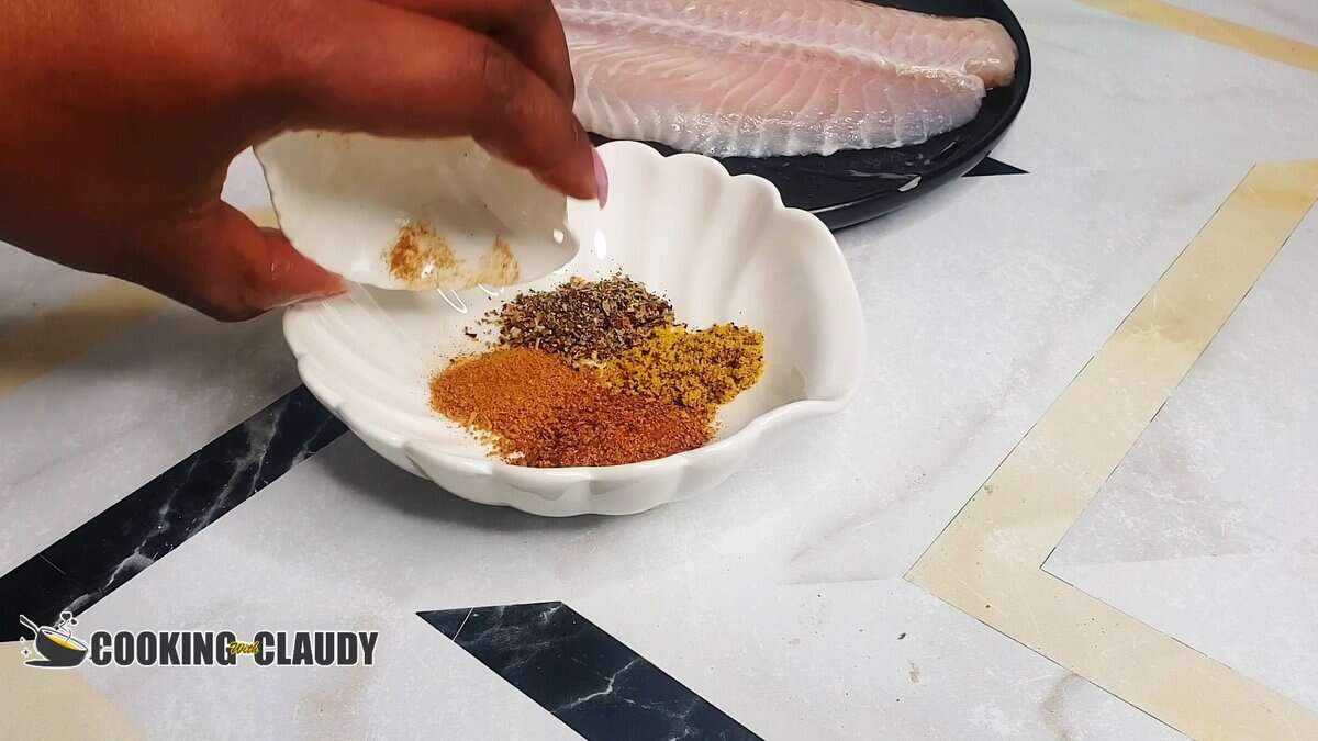 baked fish seasonings in a bowl