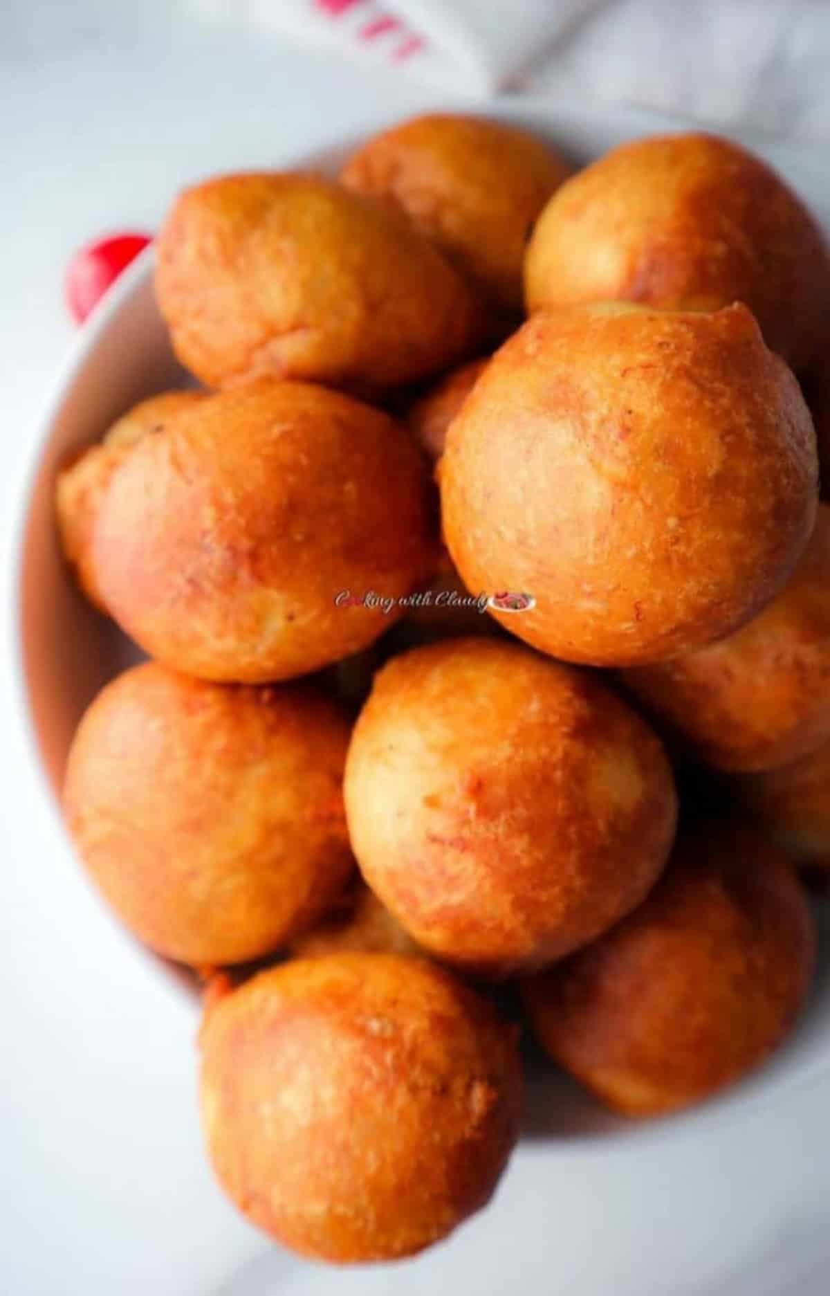 Nigerian puff puff in a bowl
