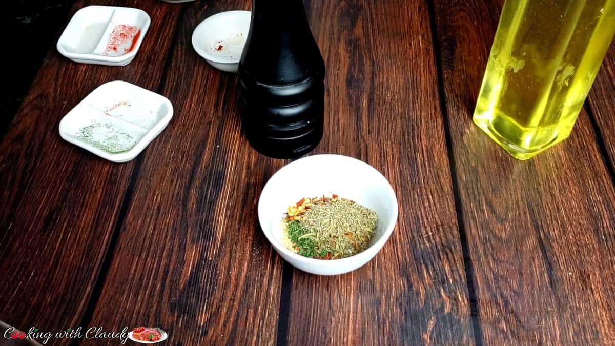 ingredients for baked basa fillet in a bowl