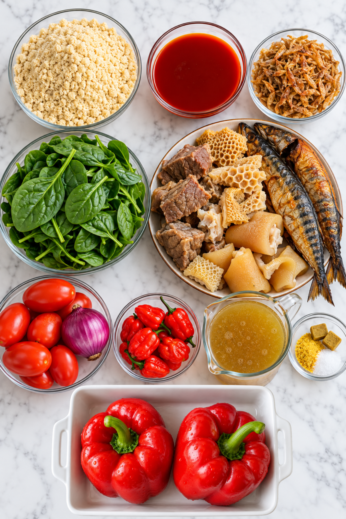 Egusi soup ingredients